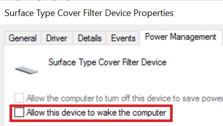 Surface Type Cover Filter Device Surface Pro 4